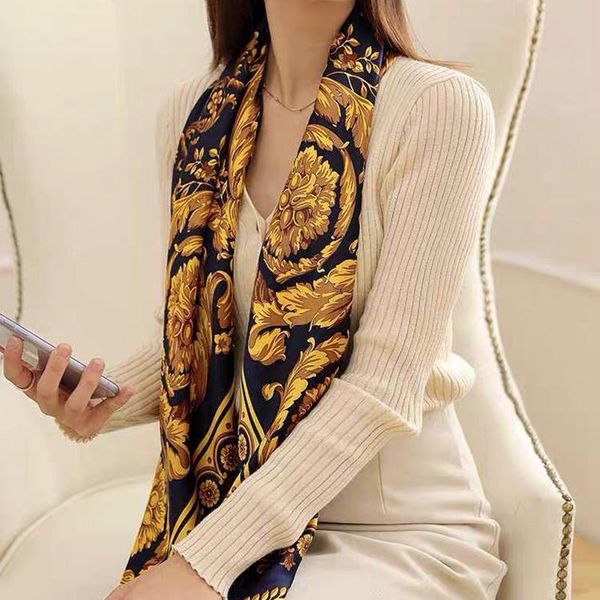 scarves 2021 spring female scarf shawl silk fashion headscarf beach sunscreen bag 110x110, Blue;gray
scarves 2021 spring female scarf shawl silk fashion headscarf beach sunscreen bag 110x110, Blue;gray