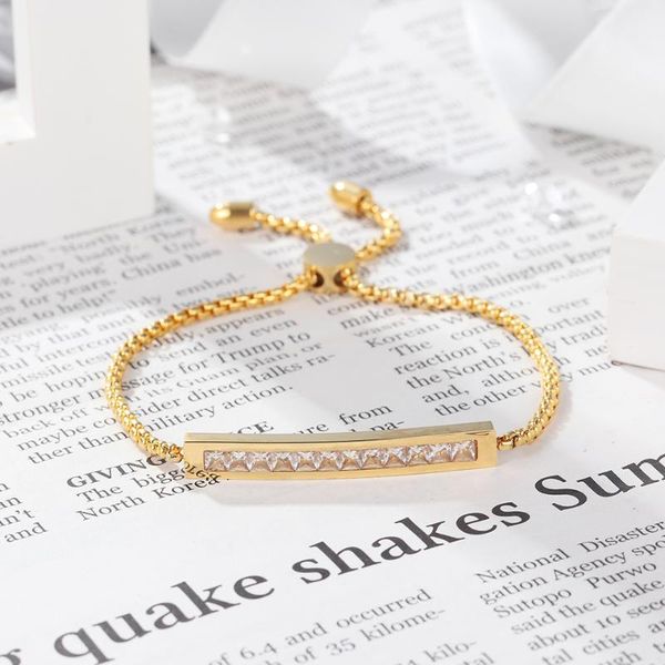 charm bracelets stainless steel party jewelry adjustable bracelet for women 3mm cubic zirconia gold color blacelets & bangles gift her, Golden;silver
charm bracelets stainless steel party jewelry adjustable bracelet for women 3mm cubic zirconia gold color blacelets & bangles gift her, Golden;silver