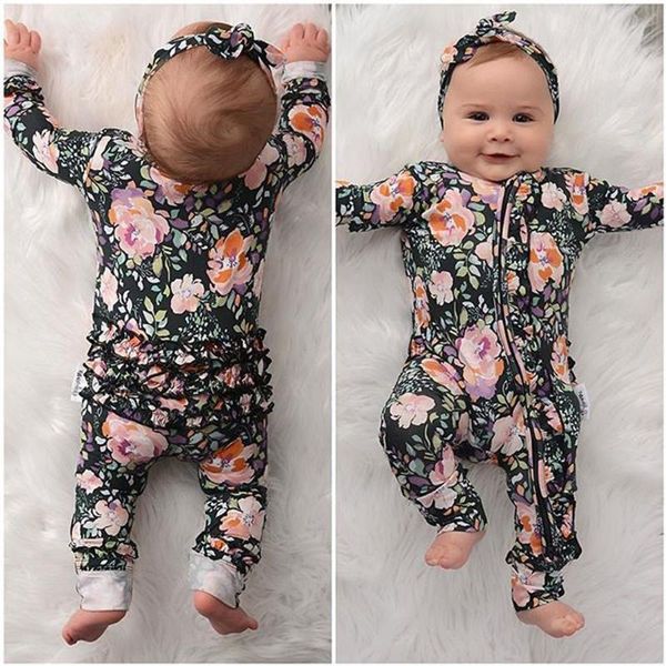 footies 2pcs born baby girls long sleeve floral print clothes single breasted jumpsuit + headband 3 colors, Blue
footies 2pcs born baby girls long sleeve floral print clothes single breasted jumpsuit + headband 3 colors, Blue