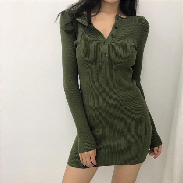 casual dresses women dress 2021 spring autumn long sleeve solid stretchy short v-neck knitted mini bodycon ladies robe femme, Black;gray
casual dresses women dress 2021 spring autumn long sleeve solid stretchy short v-neck knitted mini bodycon ladies robe femme, Black;gray