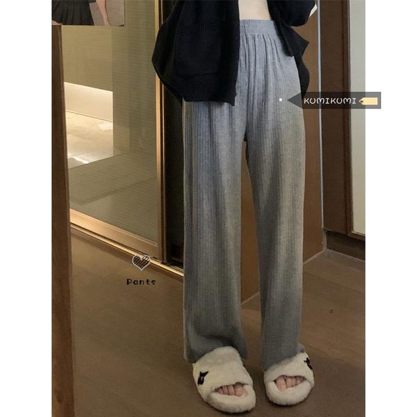 women's pants & capris grey trousers high waist pit strip casual fall and winter hanging feeling thin floor mops loose wide leg, Black;white
women's pants & capris grey trousers high waist pit strip casual fall and winter hanging feeling thin floor mops loose wide leg, Black;white
