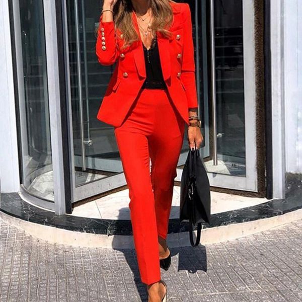 laamei women blazers two piece set casual notched long sleeve coat pencil pants office lady business tracksuit outfits women's, White
laamei women blazers two piece set casual notched long sleeve coat pencil pants office lady business tracksuit outfits women's, White