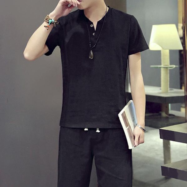 men's tracksuits summer tracksuit v-neck short-sleeved t-shirt shorts casual solid thin cotton and linen suit sportswear slim outfits 9, Gray
men's tracksuits summer tracksuit v-neck short-sleeved t-shirt shorts casual solid thin cotton and linen suit sportswear slim outfits 9, Gray