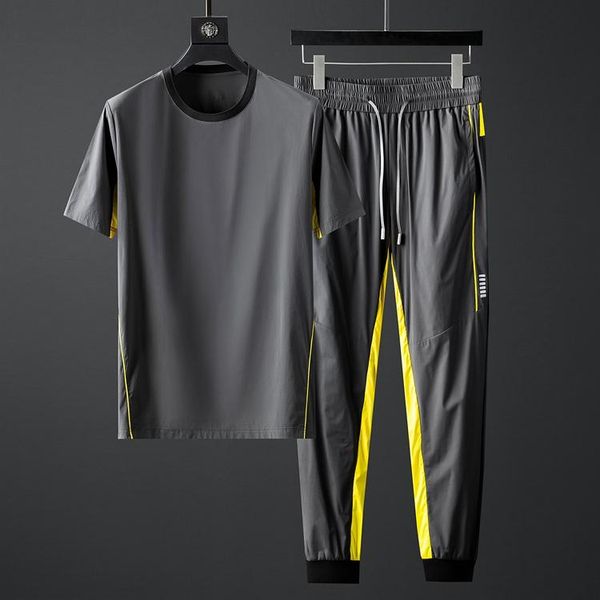 men's polos summer sports suit fast dry silk smooth lightweight fabric contrast short sleeve casual two piece, White;black
men's polos summer sports suit fast dry silk smooth lightweight fabric contrast short sleeve casual two piece, White;black