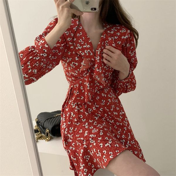 casual dresses elegance korean retro stylish v-neck printed ruffles vintage high street women chic mini es vestidos ega3, Black;gray
casual dresses elegance korean retro stylish v-neck printed ruffles vintage high street women chic mini es vestidos ega3, Black;gray