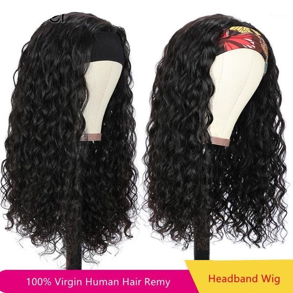 water wave headband wig 150 density deep human hair wigs brazilian full machine made for women easy to install1, Black;brown
water wave headband wig 150 density deep human hair wigs brazilian full machine made for women easy to install1, Black;brown