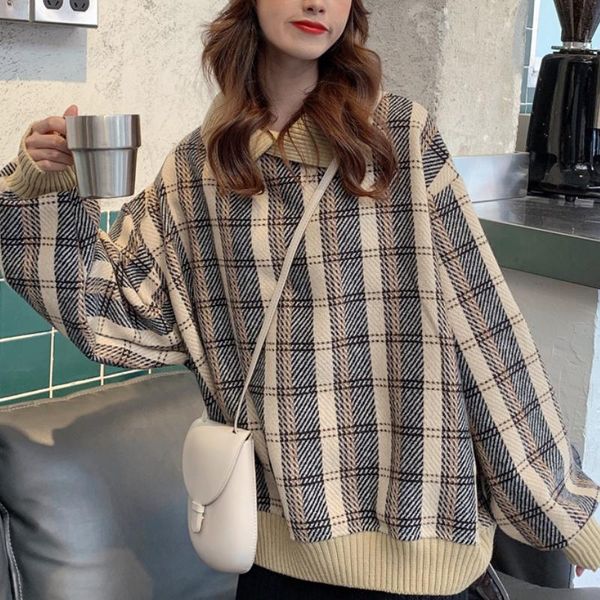 women's hoodies & sweatshirts plaid sweatshirt women oversize v neck patchwork pullovers students preppy style thickening warm winter, Black
women's hoodies & sweatshirts plaid sweatshirt women oversize v neck patchwork pullovers students preppy style thickening warm winter, Black