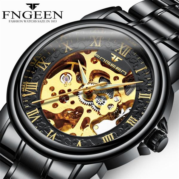wristwatches fngeen retro mechanical men watch men's automatic fashion clock perspective dial full transparent, Slivery;brown
wristwatches fngeen retro mechanical men watch men's automatic fashion clock perspective dial full transparent, Slivery;brown