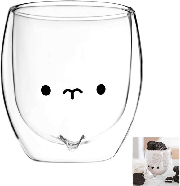 cute glass drinking cups - cat, duck, dog, or bear double wall glass cup - use as a glass coffee cup, tea cup, cocktail cup, or milk cup -
cute glass drinking cups - cat, duck, dog, or bear double wall glass cup - use as a glass coffee cup, tea cup, cocktail cup, or milk cup -