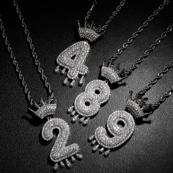 hip hop necklaces jewelry luxury zircon necklaces fashion men women rhodium 18k gold plated copper crown number pendant couple necklaces, Silver
hip hop necklaces jewelry luxury zircon necklaces fashion men women rhodium 18k gold plated copper crown number pendant couple necklaces, Silver