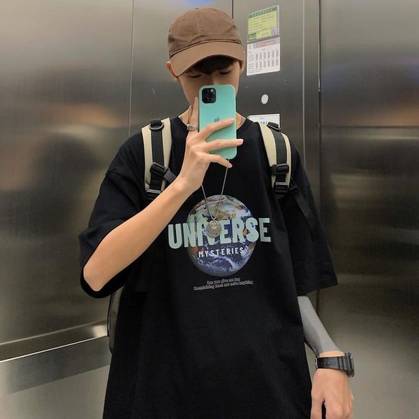 men's t-shirts creative earth graphic print t-shirt couple vintage fashion grunge clothes aesthetic y2k punk high street streetwear, White;black
men's t-shirts creative earth graphic print t-shirt couple vintage fashion grunge clothes aesthetic y2k punk high street streetwear, White;black