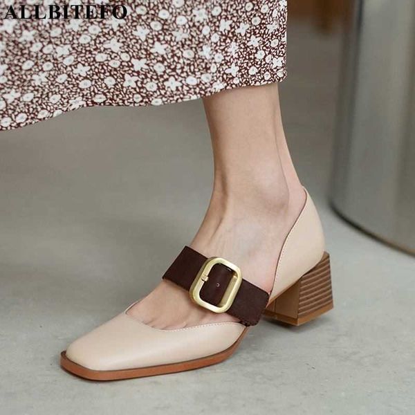 allbitefo fashion buckle genuine leather thick heels pary women shoes brand high heels shoes spring/autumn women heels shoes 210611, Black
allbitefo fashion buckle genuine leather thick heels pary women shoes brand high heels shoes spring/autumn women heels shoes 210611, Black