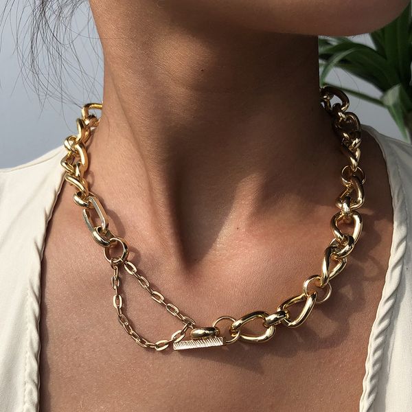 hip hop jewelry short chain neutral necklace personality alloy necklace clavicle chain women punk lovers necklace drop ship, Silver
hip hop jewelry short chain neutral necklace personality alloy necklace clavicle chain women punk lovers necklace drop ship, Silver