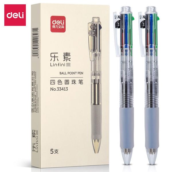 ballpoint pens deli multicolor pen 4 in 1 color student office push type black/red/blue/green ink for school stationery, Blue;orange
ballpoint pens deli multicolor pen 4 in 1 color student office push type black/red/blue/green ink for school stationery, Blue;orange
