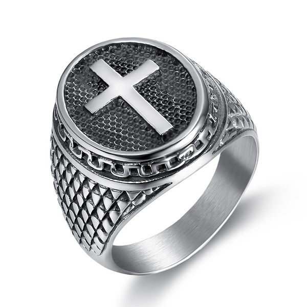men cross ring 316l stainless steel christian religion punk biker male finger rings personality cool fashion jewelry for father, Silver
men cross ring 316l stainless steel christian religion punk biker male finger rings personality cool fashion jewelry for father, Silver