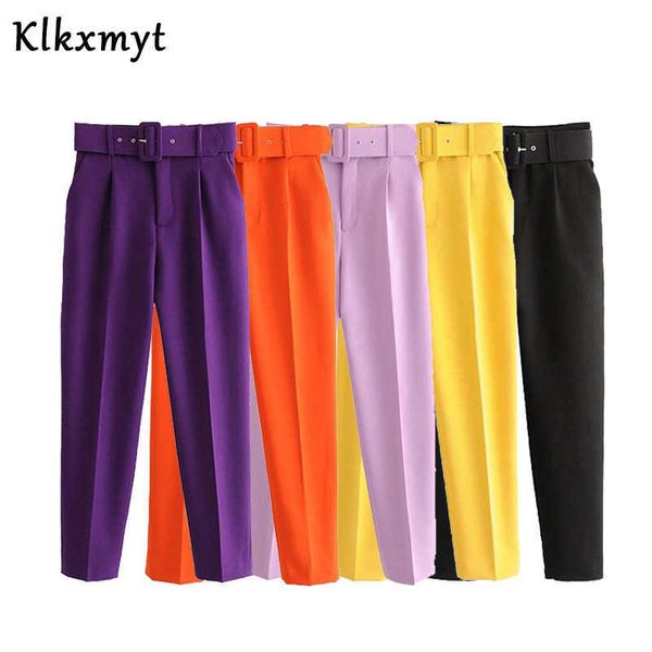 klkxmyt suit pants women high waist office wear lady purple long trousers with belt sashes fashion pockets female chic 210527, Black;white
klkxmyt suit pants women high waist office wear lady purple long trousers with belt sashes fashion pockets female chic 210527, Black;white