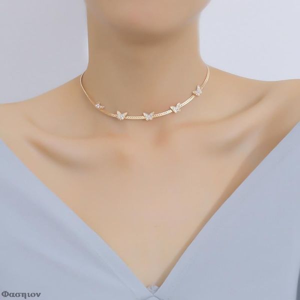 chokers cute butterfly choker necklace for women gold chain statement collar female chocker shining jewelry, Golden;silver
chokers cute butterfly choker necklace for women gold chain statement collar female chocker shining jewelry, Golden;silver