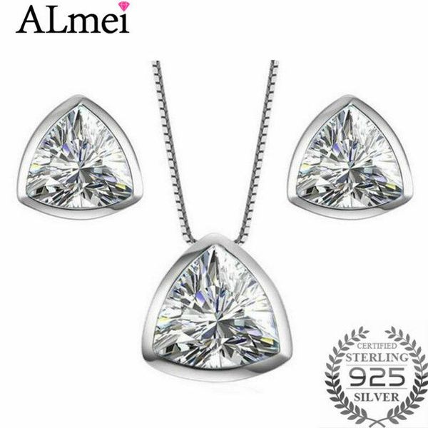bracelet, earrings & necklace almei triangel cz jewelry sets 925 sterling silver set include pendant and stud for women with box 40% lt002, Black
bracelet, earrings & necklace almei triangel cz jewelry sets 925 sterling silver set include pendant and stud for women with box 40% lt002, Black