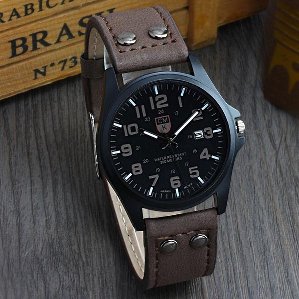 wristwatches brand men watch mans clock men's date leather strap watches sport quartz military wristwatch relatio masculine 4 color, Slivery;brown
wristwatches brand men watch mans clock men's date leather strap watches sport quartz military wristwatch relatio masculine 4 color, Slivery;brown