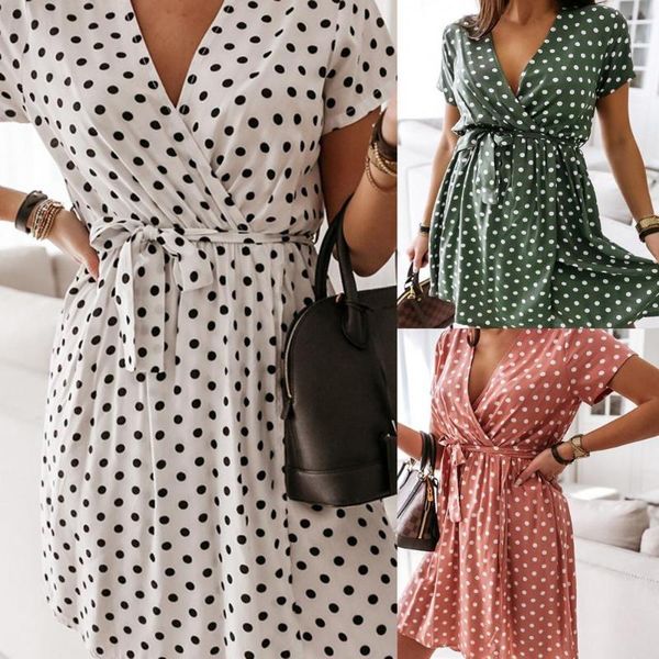 casual dresses stylish fashion summer polka dot print beach dress polyester mini elastic for party, Black;gray
casual dresses stylish fashion summer polka dot print beach dress polyester mini elastic for party, Black;gray