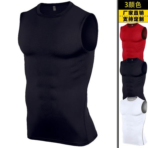 summer sports vest men's elastic tight-fitting sleeveless fitness suit basketball training running quick-drying jerseys, Black;blue
summer sports vest men's elastic tight-fitting sleeveless fitness suit basketball training running quick-drying jerseys, Black;blue