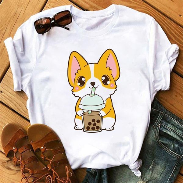 maycaur funny corgi printed summer women casual short sleeves tshirts graphic tees female, White
maycaur funny corgi printed summer women casual short sleeves tshirts graphic tees female, White