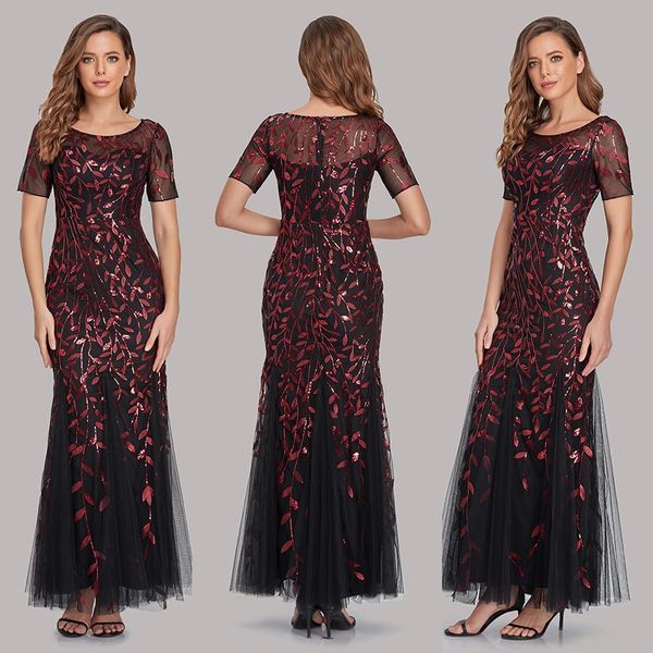 long jewel neck zipper trumpet evening dresses tulle applique prom gowns custom made vestido de novia, Black;red
long jewel neck zipper trumpet evening dresses tulle applique prom gowns custom made vestido de novia, Black;red