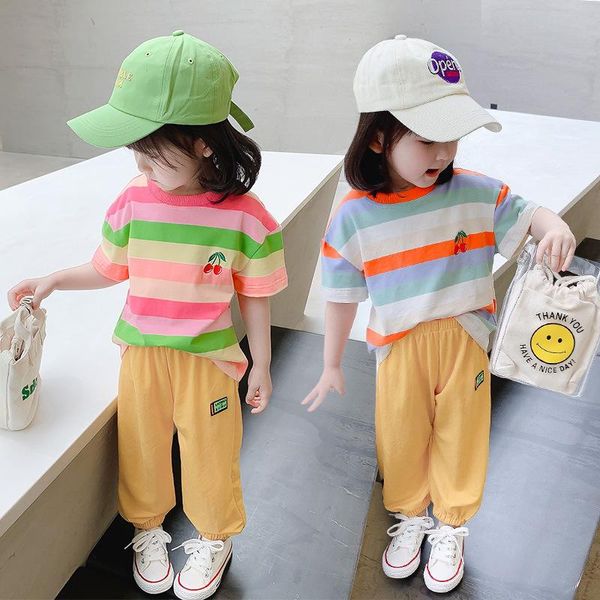 keelorn girls clothing sets korean summer kids striped print tshirt and pants 2pcs suits children colorful outfits 2021, White
keelorn girls clothing sets korean summer kids striped print tshirt and pants 2pcs suits children colorful outfits 2021, White