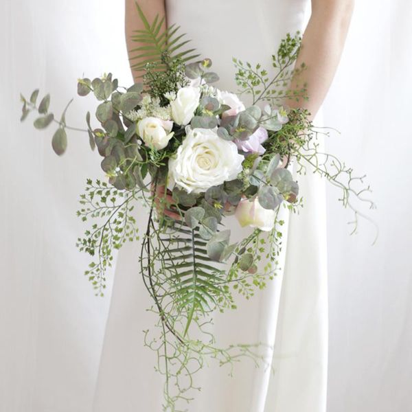 wedding flowers sesthfar cascade bouquet artificial white tulip&orchid bridesmaid flower decoration ramos de novia
wedding flowers sesthfar cascade bouquet artificial white tulip&orchid bridesmaid flower decoration ramos de novia
