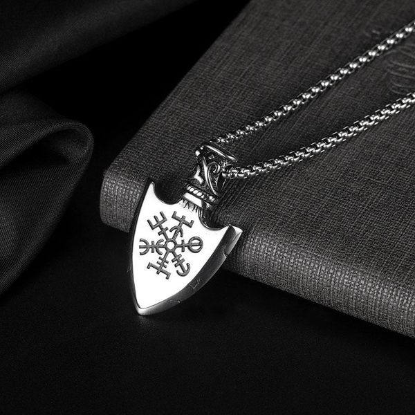 pendant necklaces men's and women's necklace wholesale european american retro simple shield, Silver
pendant necklaces men's and women's necklace wholesale european american retro simple shield, Silver
