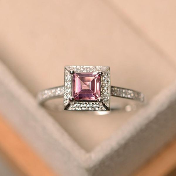 cluster rings japanese and korean version of the ladies simple square pink gemstone ring s925 sterling silver jewelry, Golden;silver
cluster rings japanese and korean version of the ladies simple square pink gemstone ring s925 sterling silver jewelry, Golden;silver