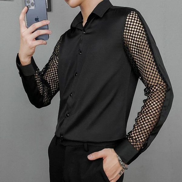 men's casual shirts shirt nightclub social party tuxedo stage singer men clothing 2021 hollow long sleeve slim fit streetwear, White;black
men's casual shirts shirt nightclub social party tuxedo stage singer men clothing 2021 hollow long sleeve slim fit streetwear, White;black