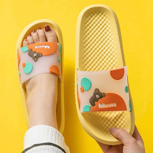 women men slippers summer beach flip flops cartoon bear boys girls ladies lovers house thick sole sandals bathing shoes qq593 210625, Black
women men slippers summer beach flip flops cartoon bear boys girls ladies lovers house thick sole sandals bathing shoes qq593 210625, Black