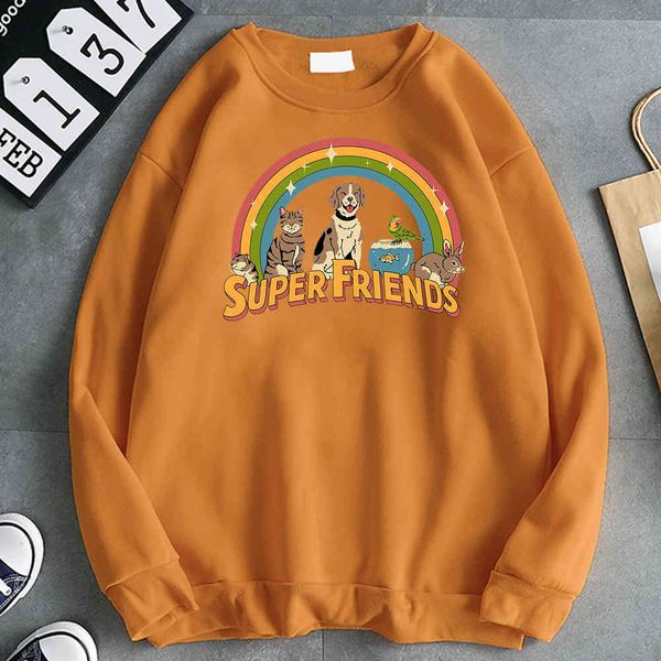 men's rainbow cat and dog hooded sweatshirt, harajuku sweater, loose round neck sweater, retro hip-hop style, autumn, Black
men's rainbow cat and dog hooded sweatshirt, harajuku sweater, loose round neck sweater, retro hip-hop style, autumn, Black