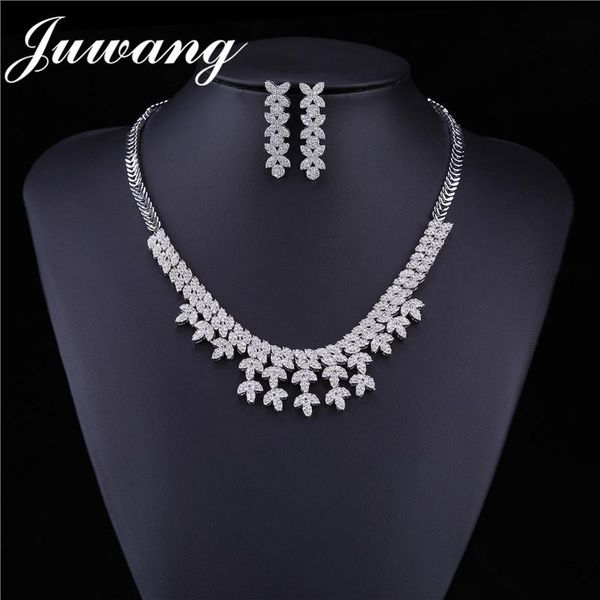 earrings & necklace juwang cubic zirconia fashion jewelry sets classic rhinestone crystal choker earring for women wedding decotration, Silver
earrings & necklace juwang cubic zirconia fashion jewelry sets classic rhinestone crystal choker earring for women wedding decotration, Silver