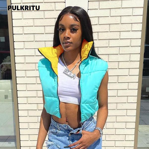 women's vests pulkritu women sleeveless zipper cotton padded doublewear winter autumn streetwear vest coat, Black;white
women's vests pulkritu women sleeveless zipper cotton padded doublewear winter autumn streetwear vest coat, Black;white
