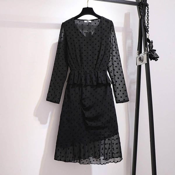 casual dresses autumn dress women plus size bust 149cm 5xl 6xl 7xl 8xl 9xl polka dot long sleeve black color, Black;gray
casual dresses autumn dress women plus size bust 149cm 5xl 6xl 7xl 8xl 9xl polka dot long sleeve black color, Black;gray