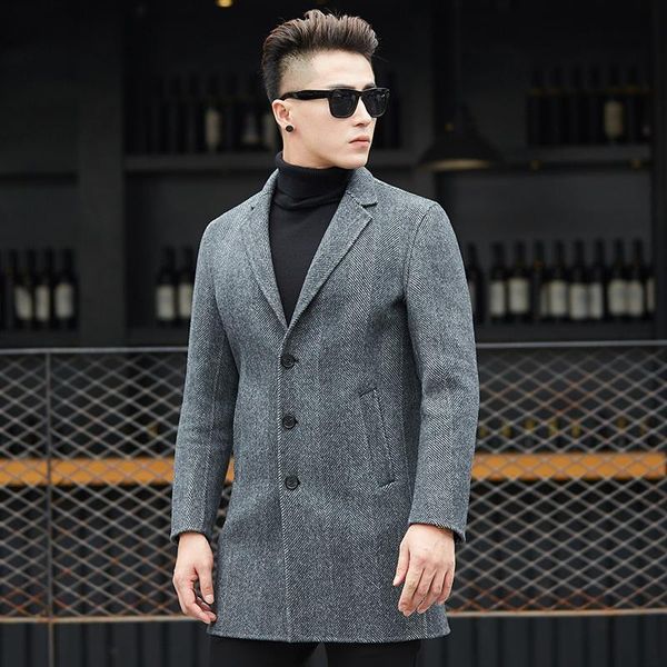 men's jackets long trench coat winter men wool slim fit cashmere overcoat man single breasted peacoat abrigo hombre, Black;brown
men's jackets long trench coat winter men wool slim fit cashmere overcoat man single breasted peacoat abrigo hombre, Black;brown
