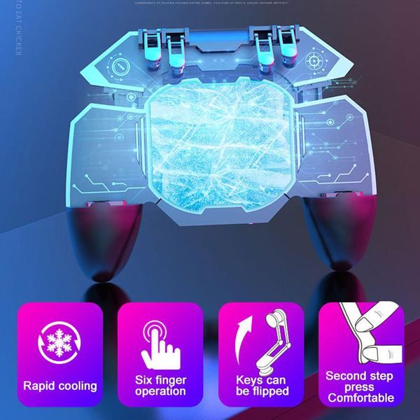 phone cooler fan game controller grip 6 finger trigger joystick for mobile games controllers & joysticks
phone cooler fan game controller grip 6 finger trigger joystick for mobile games controllers & joysticks