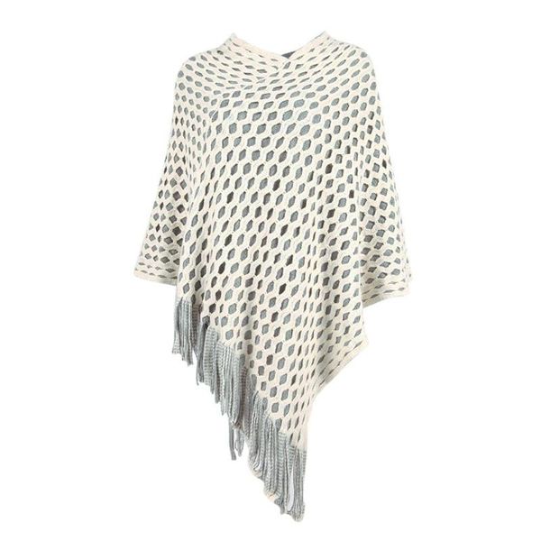 scarves womens double layer tassel poncho cape shawls batwing knit sweater, Blue;gray
scarves womens double layer tassel poncho cape shawls batwing knit sweater, Blue;gray