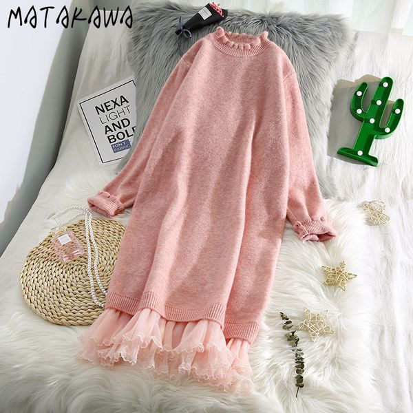 matakawa fake two-piece thickened woman dress autumn and winter sweater knitted dresses half high neck loose outer wear 210513, Black;gray
matakawa fake two-piece thickened woman dress autumn and winter sweater knitted dresses half high neck loose outer wear 210513, Black;gray