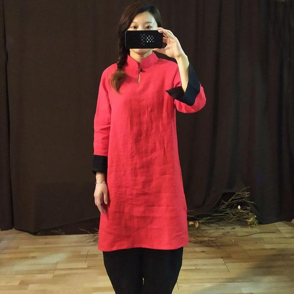 women's blouses & shirts qpfjqd ladies autumn summer patchwork long blouse chinese style women 2021 stand collar, White
women's blouses & shirts qpfjqd ladies autumn summer patchwork long blouse chinese style women 2021 stand collar, White
