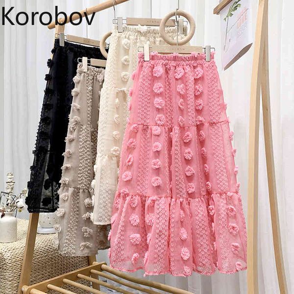 korobov women skirts korean flower patchwork a-line skirt vintage high waist skirts new summer hollow out faldas mujer 210430, Black
korobov women skirts korean flower patchwork a-line skirt vintage high waist skirts new summer hollow out faldas mujer 210430, Black