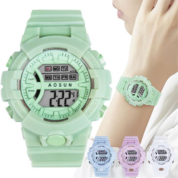 wristwatches sports student digital watch luminous waterproof gift glass dial quartz wrist alarm number clock montre, Slivery;brown
wristwatches sports student digital watch luminous waterproof gift glass dial quartz wrist alarm number clock montre, Slivery;brown