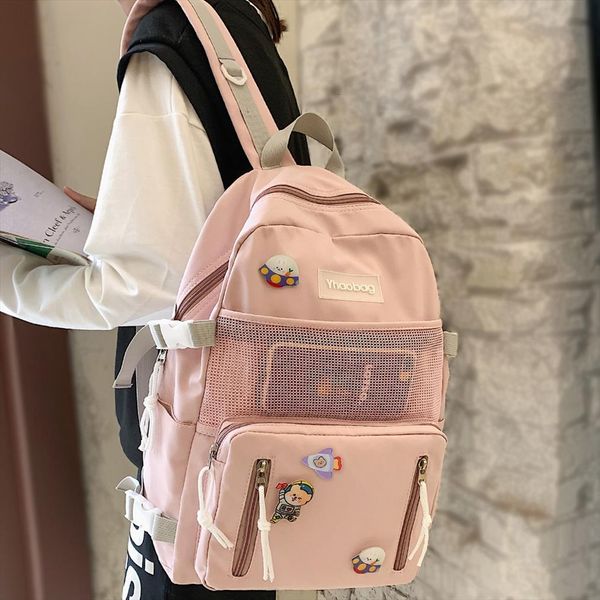 lady nylon cartoon badge backpack kawaii female school bag girl book cute women student net fashion trendy
lady nylon cartoon badge backpack kawaii female school bag girl book cute women student net fashion trendy