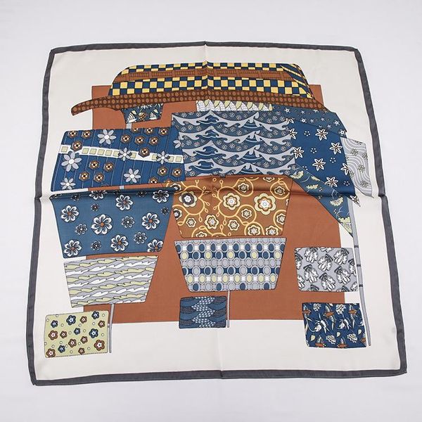 scarves women's spring and summer silk scarf lady's print small square 70*70cm, Blue;gray
scarves women's spring and summer silk scarf lady's print small square 70*70cm, Blue;gray