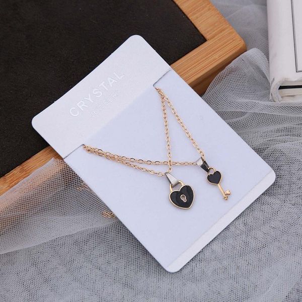 pendant necklaces 2pcs/lots statement couple necklace for women fashion key lock link chain jewelry heart, Silver 
pendant necklaces 2pcs/lots statement couple necklace for women fashion key lock link chain jewelry heart, Silver