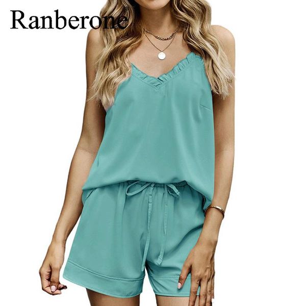 ranberone two piece suit sleepwear home clothes sleeveless and shorts women's solid color set breathable summer 2 pcs gym clothing, White;black
ranberone two piece suit sleepwear home clothes sleeveless and shorts women's solid color set breathable summer 2 pcs gym clothing, White;black
