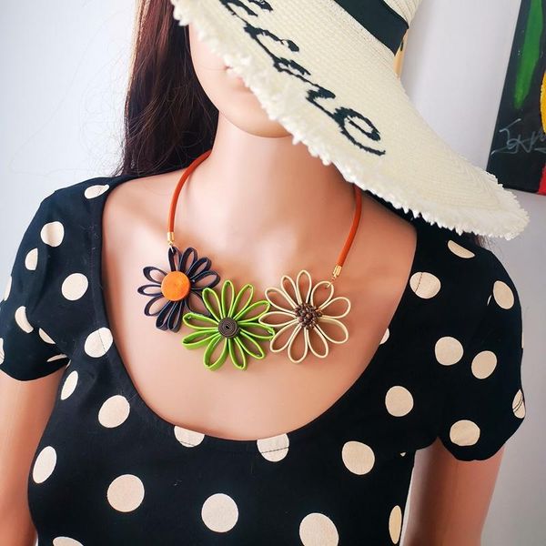 pendant necklaces leather sun flower big necklace for women hand made statement vintage ethnic jewelry gift party mx110, Silver
pendant necklaces leather sun flower big necklace for women hand made statement vintage ethnic jewelry gift party mx110, Silver