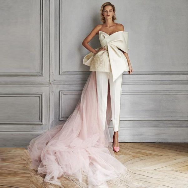 casual dresses 2021 women formal jumpsuit dress with tulle train chic prom party wear custom made vestidos de fiesta noche, Black;gray
casual dresses 2021 women formal jumpsuit dress with tulle train chic prom party wear custom made vestidos de fiesta noche, Black;gray